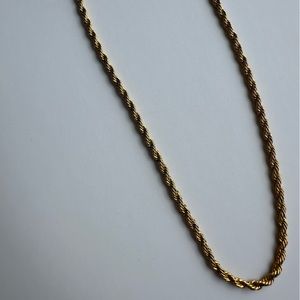 Rope Gold Plated long necklace